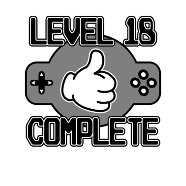 Motiv Level 18 Complete 18. Geburtstag Jahre Gamer 2002