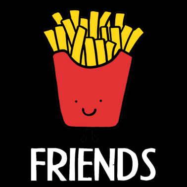 Motiv Best Friends, Beste Freunde, Partnershirt, Pommes