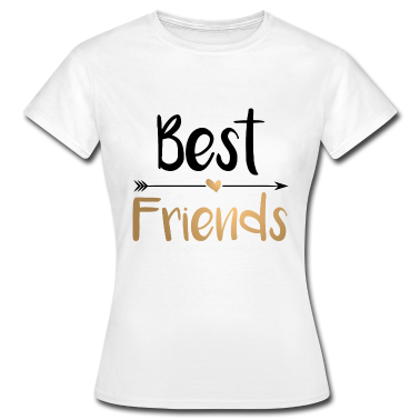 Beste Freunde Geschenke T-Shirt - Beste Freunde Best Friends - gold