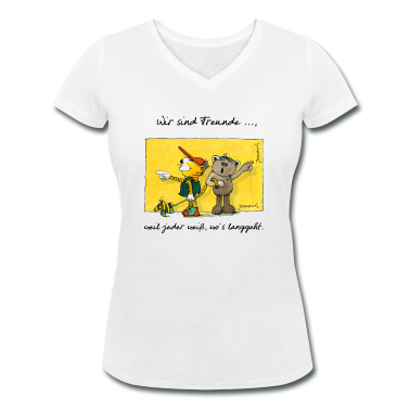 Beste Freunde Geschenke T-Shirt - Janoschs 'Wir sind Freunde, weil jeder weiß ...'