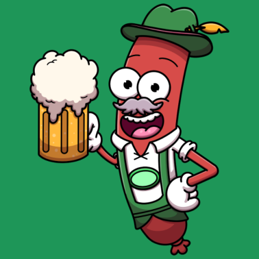 Motiv Oktoberfestwurst mit Bier