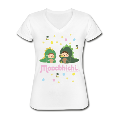 Beste Freunde Geschenke T-Shirt - Monchhichi in Dinosaurier Kostümen