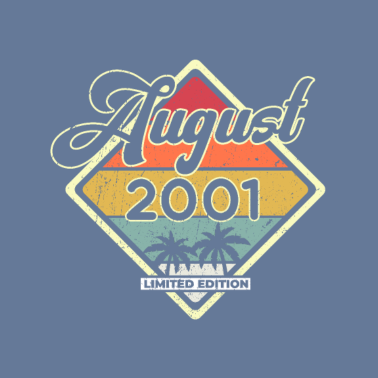 Motiv Vintage August 2001 20 Jahre Alt 20. Geburtstag