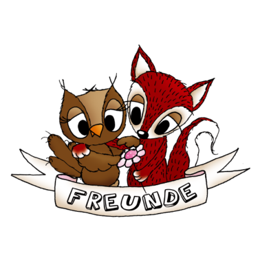 Motiv Eule und Fuchs FREUNDE