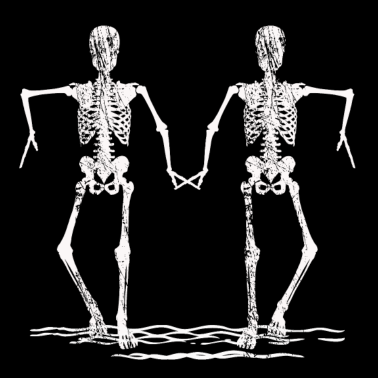 Motiv Beste Freunde. Tanzen. Skelett