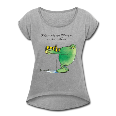 Beste Freunde Geschenke T-Shirt - Janosch Frosch 'Küssen ist wie ...'