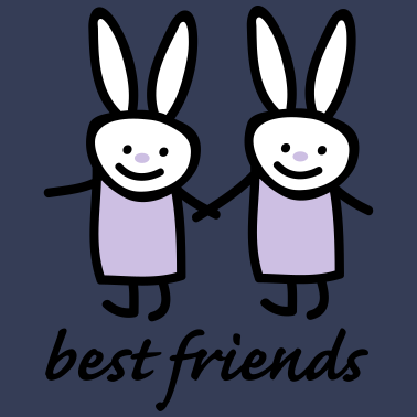 Motiv Beste Freunde Hasen