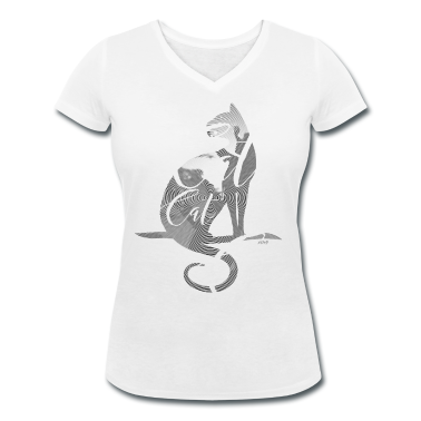 Beste Freunde Geschenke T-Shirt - CAT CAT Katze Silhouette mit Foto PREMIUM DESIGN