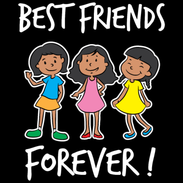 Motiv Beste Freunde von drei besten Freunden für immer Mädchen