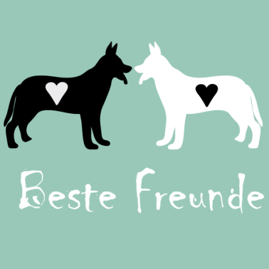 Motiv Hund, Beste Freunde - Hundeliebe für Hundeliebhabe