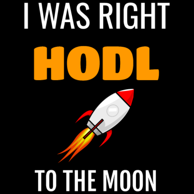Motiv Ich war Right Hodl To the Moon krypto