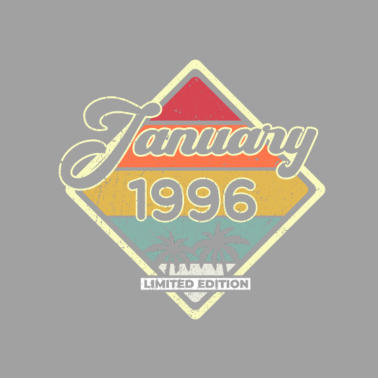Motiv Vintage Januar 1996 25 Jahre Alt 25. Geburtstag