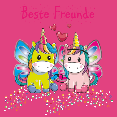 Motiv Einhörner Freunde Beste Freunde Best Friends