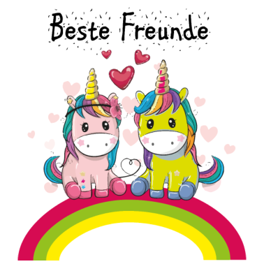 Motiv Dabbing Einhorn beste Freunde
