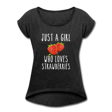 Beste Freunde Geschenke T-Shirt - girl who loves strawberries Erdbeeren Frucht
