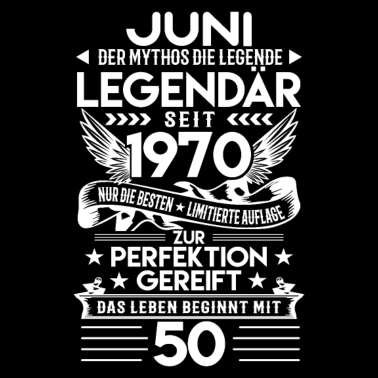Motiv 50. Geburtstag Juni 1970 Geschenk Geschenkidee