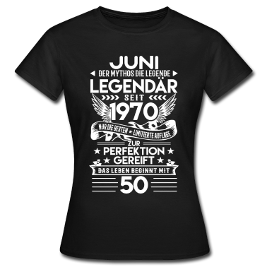 Beste Freunde Geschenke T-Shirt - 50. Geburtstag Juni 1970 Geschenk Geschenkidee