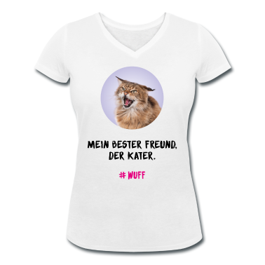 Beste Freunde Geschenke T-Shirt - WUFF Mein bester Freund, der Kater Spruch