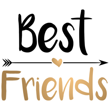 Motiv Beste Freunde Best Friends - gold