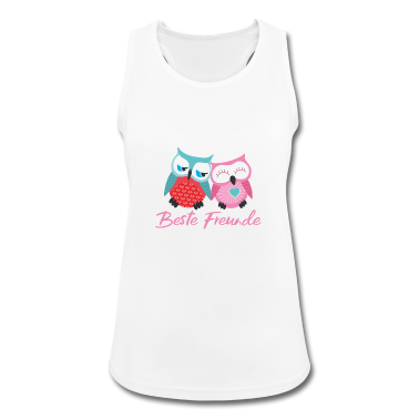 Beste Freunde Geschenke Tank Top - Beste Freunde Eulen rosa
