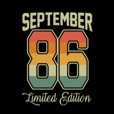 Motiv Vintage 35. Geburtstags September 1986 Sportler