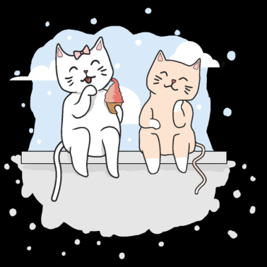 Motiv Katzen Freunde / Beste Freunde