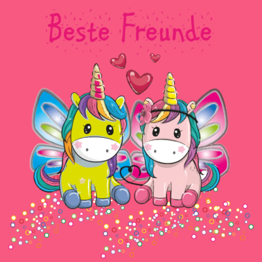 Motiv Einhörner Freunde Beste Freunde Best Friends