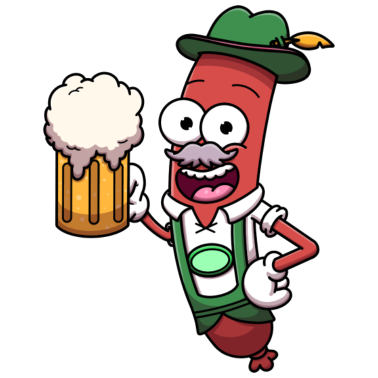 Motiv Oktoberfestwurst mit Bier