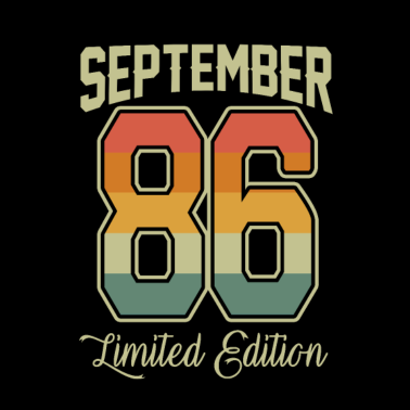 Motiv Vintage 35. Geburtstags September 1986 Sportler