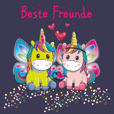 Motiv Einhörner Freunde Beste Freunde Best Friends