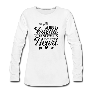 Beste Freunde Geschenke Langarmshirt - Freundschaft Spruch Herz Love