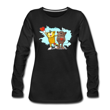 Beste Freunde Geschenke Langarmshirt - Janosch Tiger Und Bär Beste Freunde Liebe