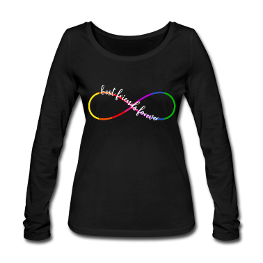 Beste Freunde Geschenke Langarmshirt - Beste Freunde Unendlichkeitssymbol Regenbogen
