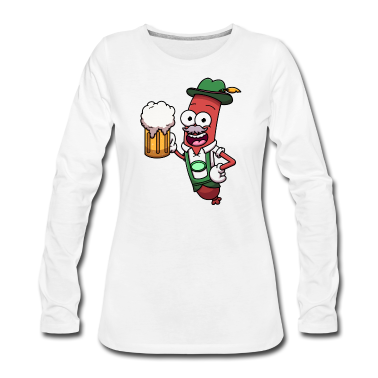Beste Freunde Geschenke Langarmshirt - Oktoberfestwurst mit Bier
