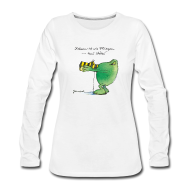 Beste Freunde Geschenke Langarmshirt - Janosch Frosch 'Küssen ist wie ...'