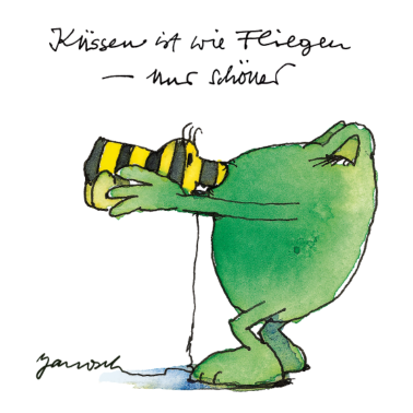 Motiv Janosch Frosch 'Küssen ist wie ...'