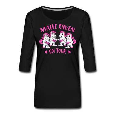 Beste Freunde Geschenke Langarmshirt - Malle Diven On Tour Mallorca Sprüche Einhorn Party