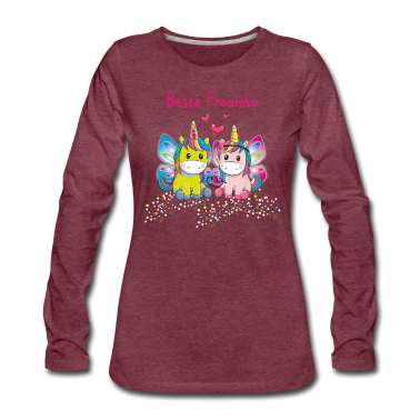 Beste Freunde Geschenke Langarmshirt - Einhörner Freunde Beste Freunde Best Friends