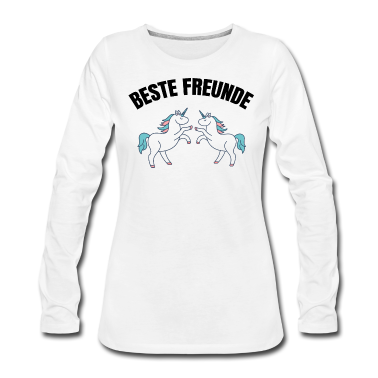 Beste Freunde Geschenke Langarmshirt - Einhorn beste freunde