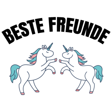 Motiv Einhorn beste freunde