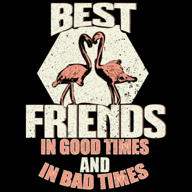 Motiv Beste Freunde Flamingo