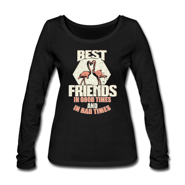 Beste Freunde Geschenke Langarmshirt - Beste Freunde Flamingo