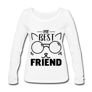 Beste Freunde Geschenke Langarmshirt - Mein bester Freund ist eine Katze