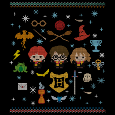 Motiv Harry Potter Ugly Christmas Chibi Design