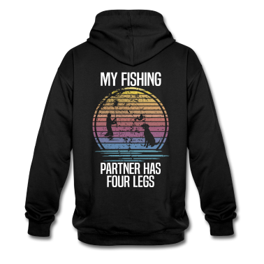 Beste Freunde Geschenke Hoodie - Fischen Hund Natur Freunde Angeln Geschenk