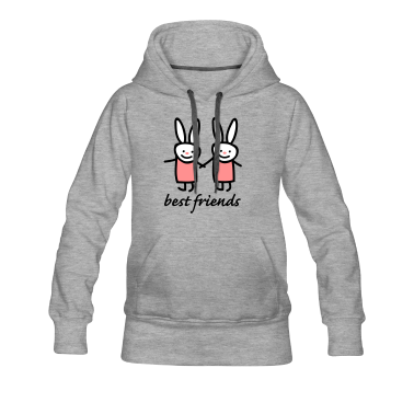 Beste Freunde Geschenke Hoodie - Beste Freunde Hasen