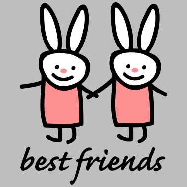 Motiv Beste Freunde Hasen