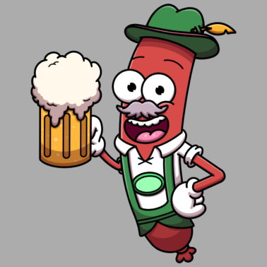 Motiv Oktoberfestwurst mit Bier