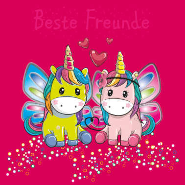 Motiv Einhörner Freunde Beste Freunde Best Friends