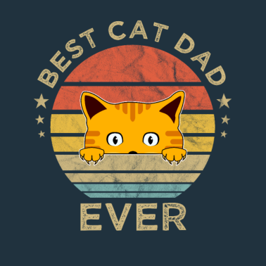 Motiv Best Cat Dad Ever Für den besten Katzen Papa Katze